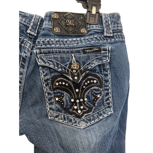 Miss Me Jeans Womens Size 31 Bootcut Palm Hills Blue Denim - Picture 9 of 9